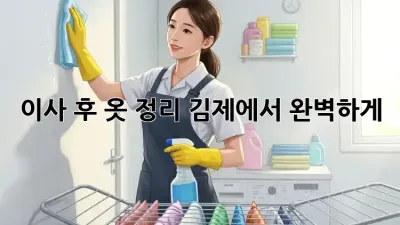 이사 후 옷 정리, 김제에서 완벽하게!